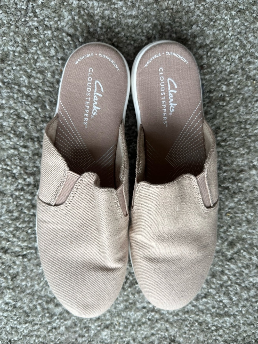 Clarks Women's Cloudsteppers Slip-On Mules in Taupe